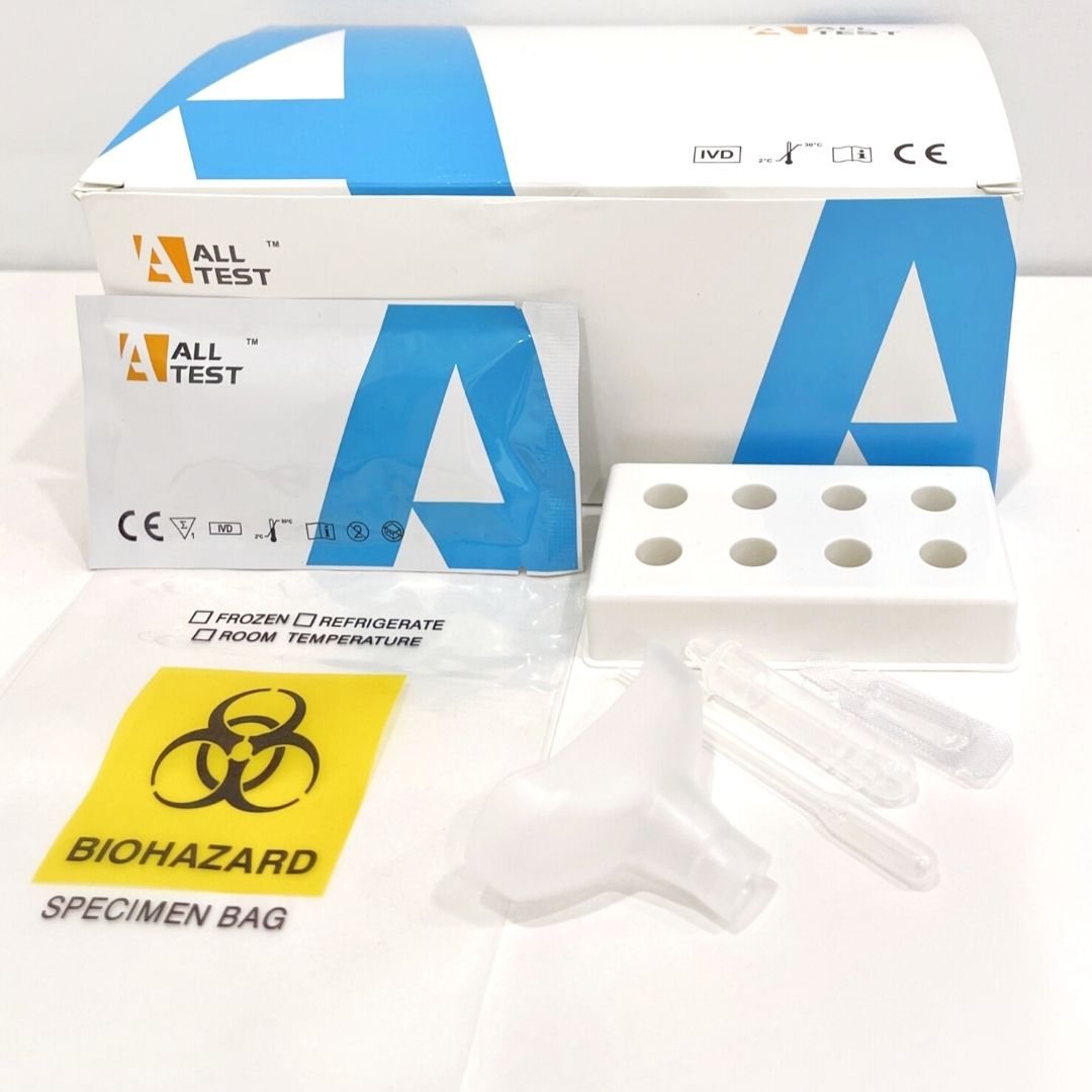 MDA Approved AllTest Covid-19 Saliva Rapid Antigen Test Kit Product Image